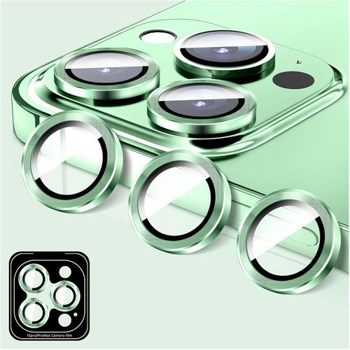 Protecteur D'objectif D'appareil Photo Pour Iphone 12 Pro Max, Protecteur D'écran En Verre Trempé Hd Pour Appareil Photo, Anneaux Métalliques À Alignement Automatique