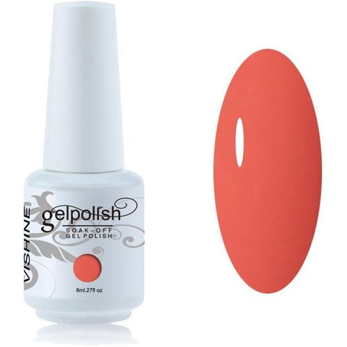 8ml Vernis À Ongles Gel Semi Permanent Uv Led Aux 298 Couleurs Divers Pour Nail Art Manucures Corail #024 