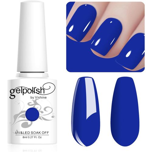 8ml Vernis À Ongles Gel Semi Permanent Couleur Bleu Électrique, Vernis Semi Permanent Soak Off Uv Led Gel Polish Nail Art Manucure Salon Diy Lm071 