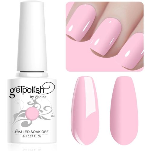 8ml Vernis À Ongles Gel Semi Permanent Couleur Pink Foncé, Vernis Semi Permanent Soak Off Uv Led Gel Polish Nail Art Manucure Salon Diy Lm049 