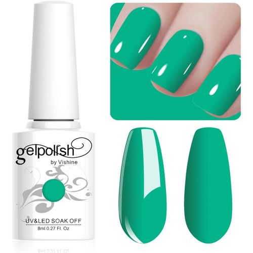 8ml Vernis À Ongles Gel Semi Permanent Couleur Vert Émeraude, Vernis Semi Permanent Soak Off Uv Led Gel Polish Nail Art Manucure Salon Diy Lm067 