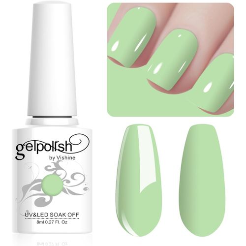 8ml Vernis À Ongles Gel Semi Permanent Couleur Sauge Clair, Vernis Semi Permanent Soak Off Uv Led Gel Polish Nail Art Manucure Salon Diy Lm064 