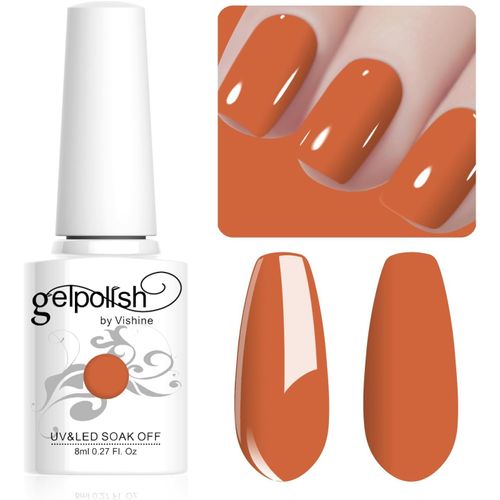 8ml Vernis À Ongles Gel Semi Permanent Couleur Orange Foncé, Vernis Semi Permanent Soak Off Uv Led Gel Polish Nail Art Manucure Salon Diy Lm060 