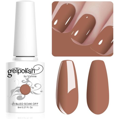 8ml Vernis À Ongles Gel Semi Permanent Couleur Caramel, Vernis Semi Permanent Soak Off Uv Led Gel Polish Nail Art Manucure Salon Diy Lm084 