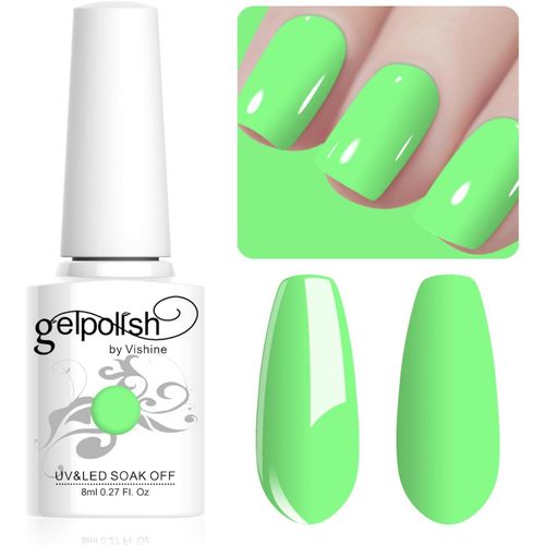 8ml Vernis À Ongles Gel Semi Permanent Couleur Vert Vif, Vernis Semi Permanent Soak Off Uv Led Gel Polish Nail Art Manucure Salon Diy Lm065 