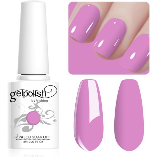 8ml Vernis À Ongles Gel Semi Permanent Couleur Orchid, Vernis Semi Permanent Soak Off Uv Led Gel Polish Nail Art Manucure Salon Diy Lm050 