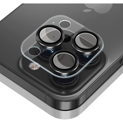 1 Pièces Caméra Protecteur Compatible Avec Iphone 15 Pro / 15 Por Max, [9h Dureté] [Anti-Rayure] [Sans Bulles] [Hd], Film De Protection D'objectif Pour Iphone 15 Pro Max / 15 Pro - Noir