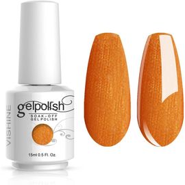Vernis À Ongles Semi-Permanent Soak-Off Uv Led Nail Art Manucure Base Top Coat Orange Nacré (1531) 