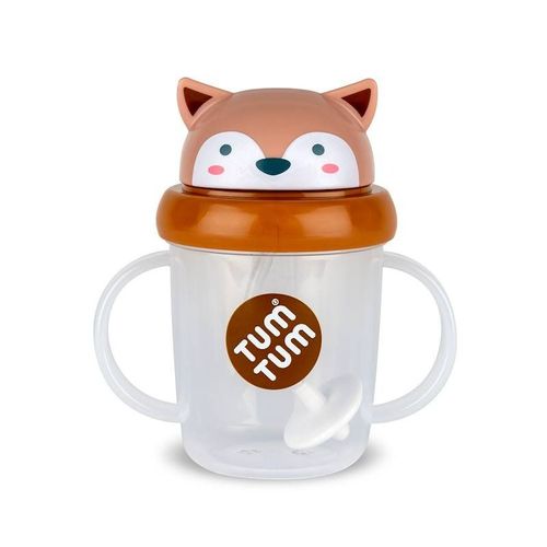Tasse Anti Fuite + Paille Lestée Renard - V3 Marron
