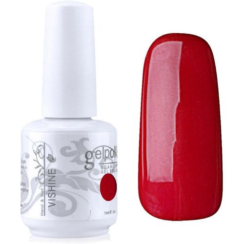 Vernis À Ongles Semi-Permanent Gelpolish Soak-Off Uv Led Manucure Vernis Gels Rouge Foncé (1447) 
