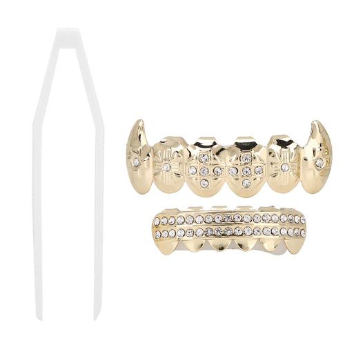 Ensemble De Dents Hip Hop, Accessoire De Decoration Pour Les Dents, Cadeau De Fete D'halloween 