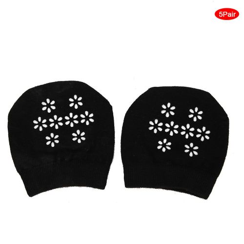 Lot De 5 Paires De Chaussettes Mi-Mollet Pour Femme, Respirantes, Antiderapantes, Douces, Pour L'ete, Noires