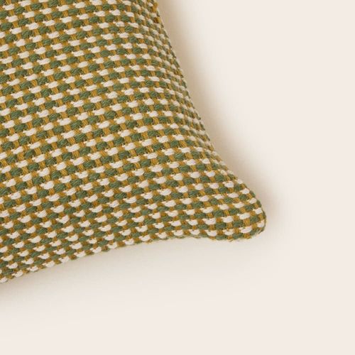 Housse De Coussin En Coton Vert 40x40 Cm