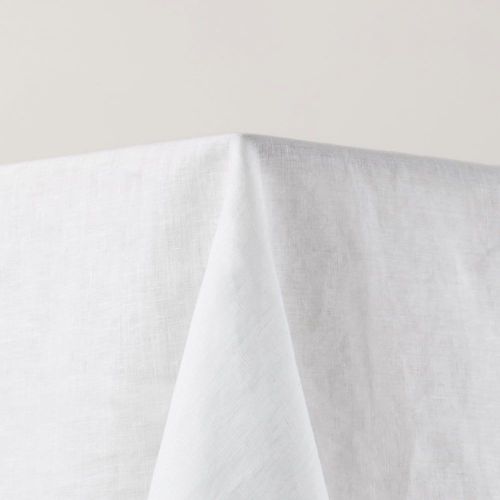 Nappe Rectangulaire En Lin Blanc 170x250 Cm