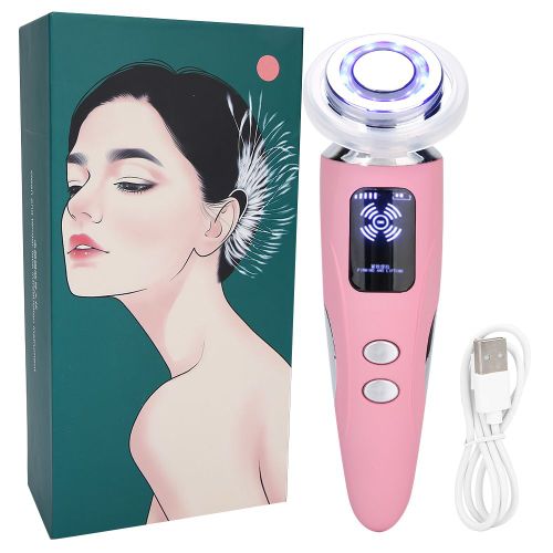 Appareil De Luminotherapie Photonique Ems Pour Le Nettoyage Du Visage, Le Lifting, Le Raffermissement Et Le Soin Des Yeux, Rose