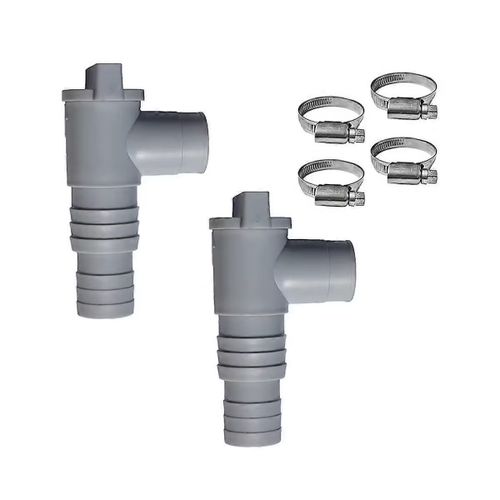 " Paquet de 2 Kit d¿adaptateur de pompe de filtration de piscine en PVC pour tuyau de 32 mm sur / hors robinet de piston étanche à l¿étanchéité Replacem-Ouragan X "