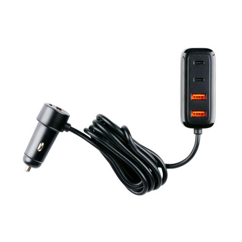 Chargeur De Voiture All Ride - Chargeur Rapide 12-24v Avec 6 Ports - Usb Type-C Et Type-A