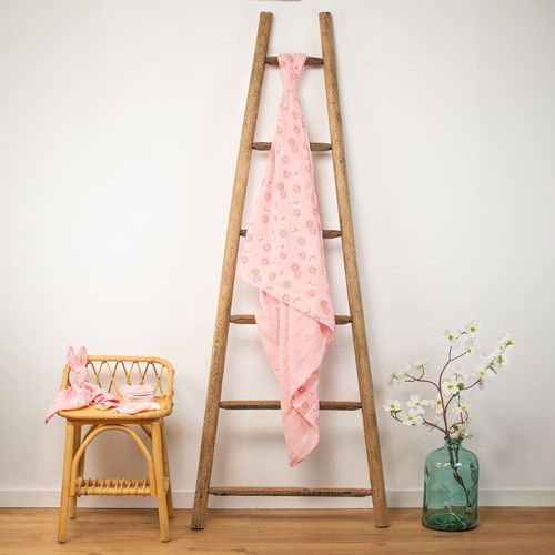 Lange En Gaze De Coton H 120 X L 120 Cm Pour Bébé