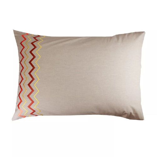 Taie D'oreiller Percale De Coton Multicolore 63x63 Cm