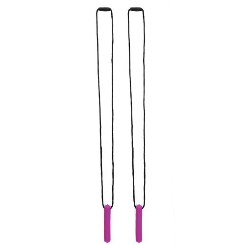 Lot De 2 Anneaux De Dentition En Silicone, Resistants Aux Hautes Temperatures, Etanches, A Macher, Pendentif, Violet