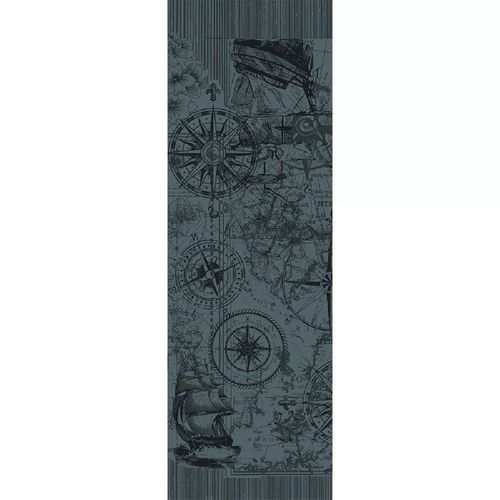 Chemin De Table Antitache Pur Coton Anthracite 180x60 Cm