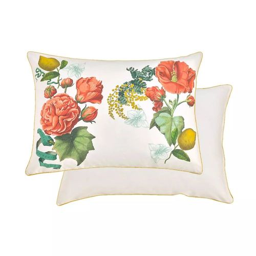Taie D'oreiller Lavé Percale De Coton Rose 50x70 Cm