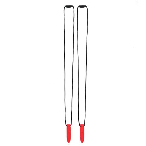 Lot De 2 Anneaux De Dentition En Silicone Resistants Aux Hautes Temperatures Et A L'eau, Pendentif A Macher, Rouge