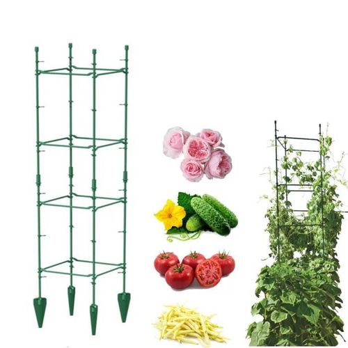 Support De Jardin Pour Plantes Grimpantes Cadre De Poteau Pour Tomates Concombres H 120cm
