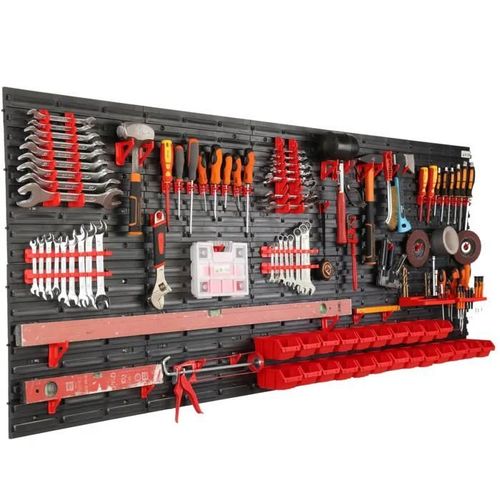 PANNEAU MURAL D'ATELIER D'OUTILS 200x80CM 23 CUVETS GARAGE HOLDERS