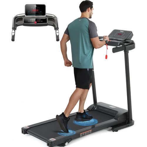 Checarzhn--No1-Tapis De Course Pliable Electrique Professionnel, Tapis Roulant Electrique Moteur2,0 , Vitesse Réglable, Écranled, 12 Programmes, Tapis De Marche Pliable Maison, Tapis De Sport Course,