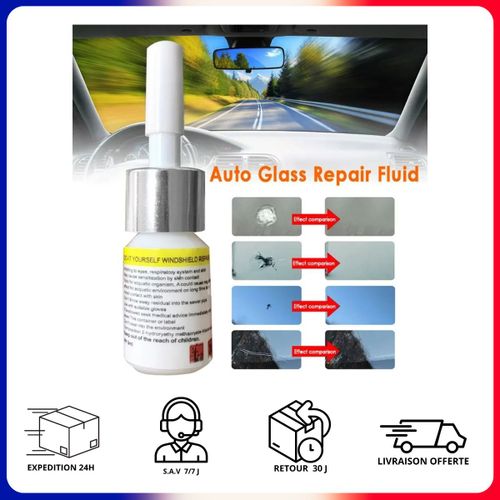Kit Réparation Pare-Brise Résine Verre Fissuré Rayé Ecran Téléphone Éclat Auto