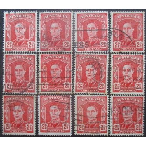Australie N°132 X 12 Oblitéré