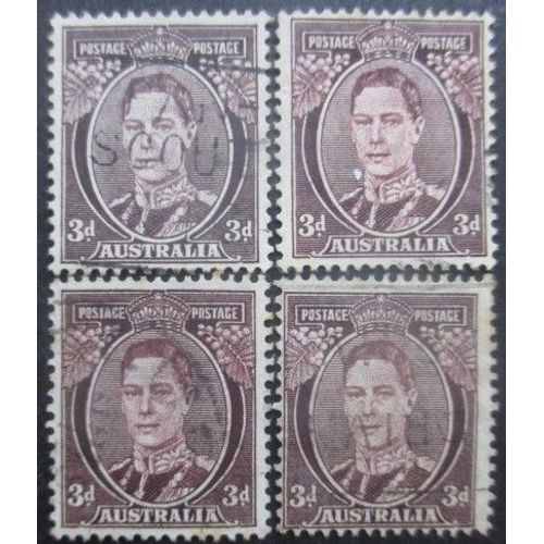 Australie N°133 X 4 Oblitéré