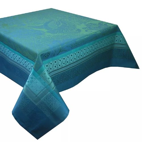 Nappe Antitache Pur Coton Bleu 174x254 Cm