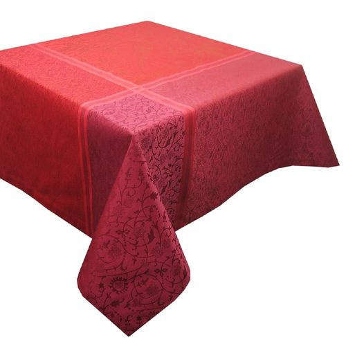 Nappe Antitache Pur Coton Bordeaux 172x172 Cm