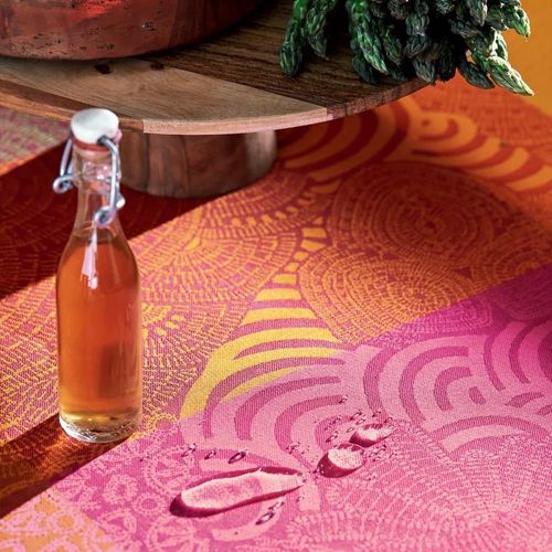 Nappe Enduit Pur Coton Multicolore 150x150 Cm