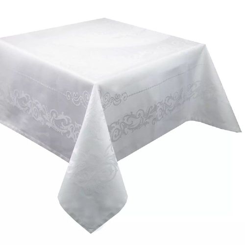 Nappe Antitache Pur Coton Blanc 174x254 Cm