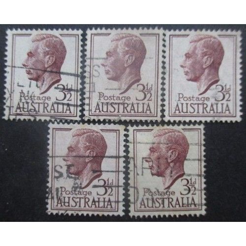 Australie N°183 X 5 Oblitéré