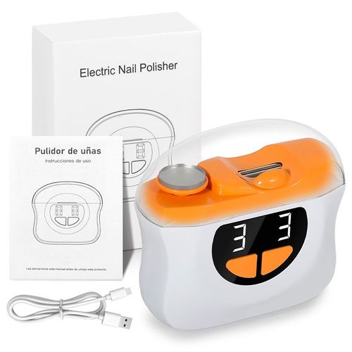 Appareil De Manucure Électrique, Outil De Manucure Adulte Coupe-Ongles Automatique Portable Pour Enfants Avec Éclairage - Orange Orange