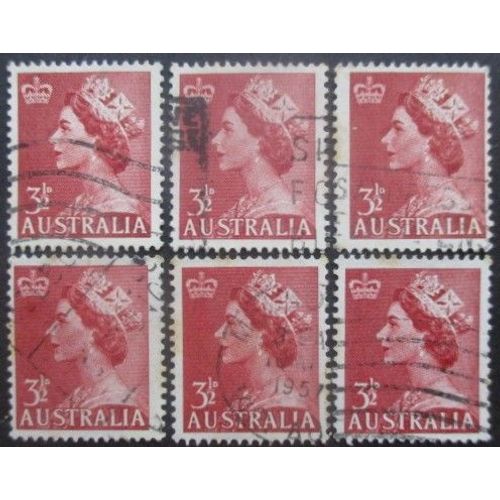 Australie N°225 X 6 Oblitéré