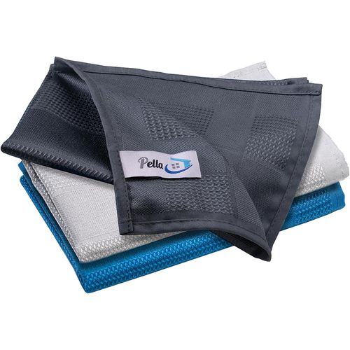 KGABERY-Lot De 3 Chiffons De Nettoyage En Microfibre-Non Abrasifs,Réutilisables Et Lavables-Plus Doux Et Très Absorbants-Serviettes En Microfibre Pour Voitures,Maison,Cuisine,Fenêtre