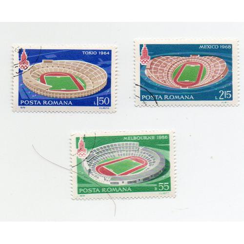 Roumanie- Lot De 3 Timbres Oblitérés- Jeux Olympiques