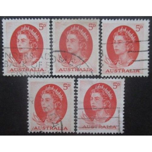 Australie N°290a X 5 Oblitéré