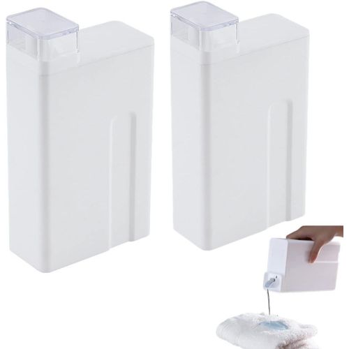 KGABERY-Lot De 2 Distributeurs De Détergent À Lessive,Récipient À Perles Pour Adoucissant,Adoucissant,Détergent À Lessive (1000 Ml) (Blanc)