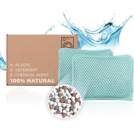 KGABERY-Boule De Lavage 100% Écologique En Forme De Sachet Naturel,500 Lavages-Antibactérien Et Hypoallergénique Avec Perles Céramique Pour Un Nettoyage Sans Détergent-Pack De 2