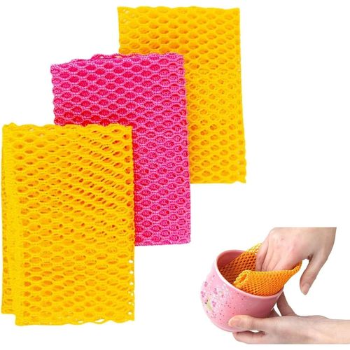 KGABERY-Éponge Innovante Pour La Vaisselle-100 % Sans Odeur/Séchage Rapide-Plus D'Éponges Avec Odeur De Moisissure-Parfait Pour Laver La Vaisselle-27,9x27,9 Cm-3 Pièces