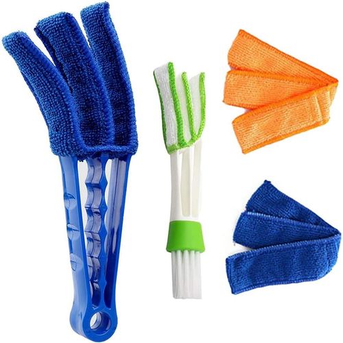 Kgabery-2pcs Brosse Store Vénitien,Brosse De Nettoyage Pour Stores,En Microfibre Convient Pour Le Nettoyage Des Stores,Claviers,Climatiseurs De Voiture,Radiateurs-Avec 2 Gaines Movibles