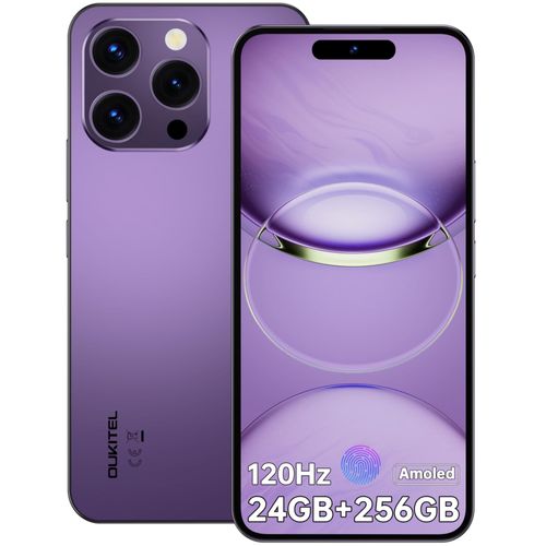 OUKITEL P1 4G Téléphone Portable,24Go+256Go Violet