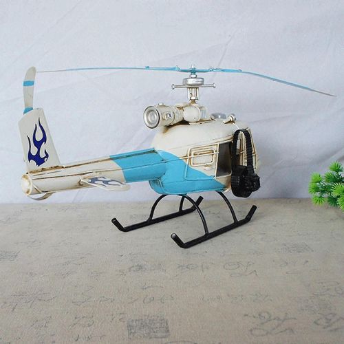 Hélicoptère en fer pour enfants, jouet de Collection, ornements, jouet pour garçon, Simulation de taxi, de noël