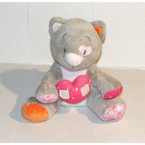 doudou chat musical coeur noukies peluche berceuse